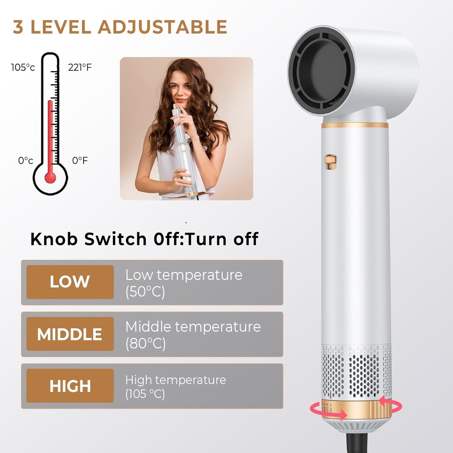 5 in 1 Blow Dryer Brush, Upgrade Hair Dryer Brush Set Negative Ion...