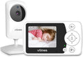 VTimes Monitor de bebé con cámara y audio, monitor de video para be...