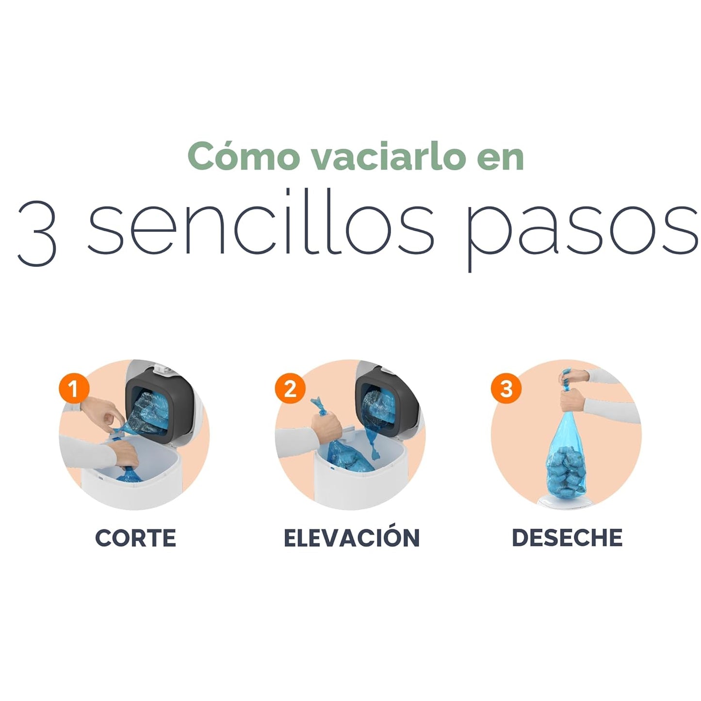 Diaper Genie Juego de regalo clásico de cubo de pañales | Control d...