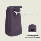 bella Abrelatas eléctrico y afilador de cuchillos, palanca de corte...