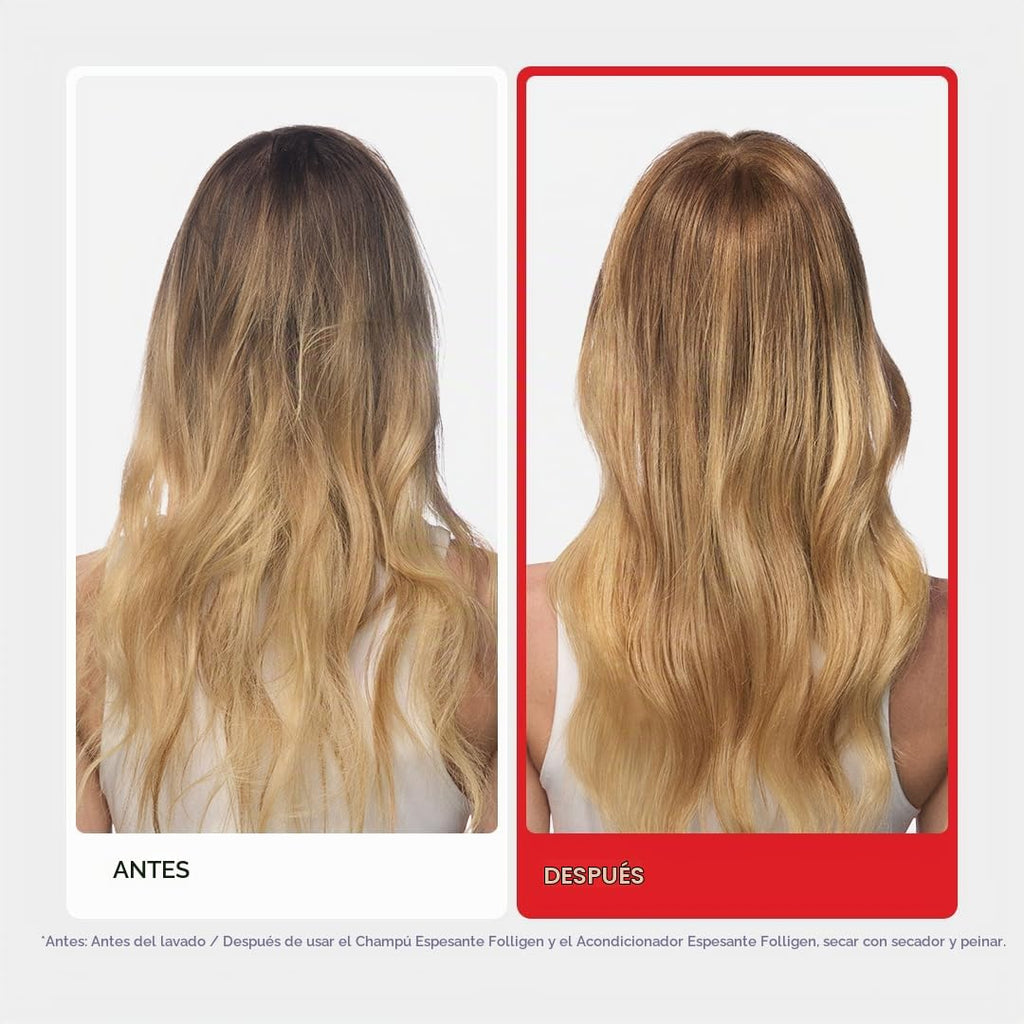 Dr.FORHAIR Folligen - Juego de champú y acondicionador espesante de...