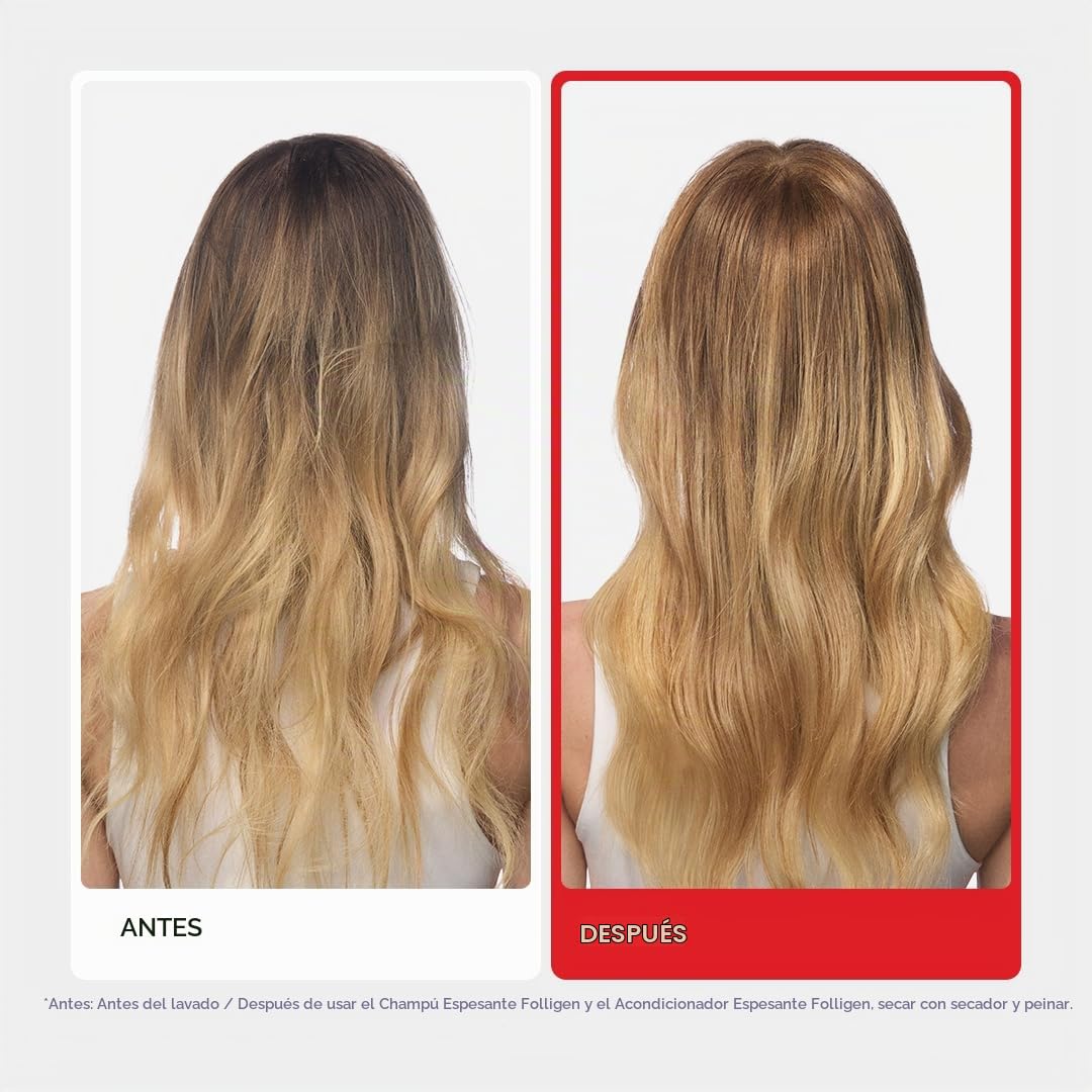 Dr.FORHAIR Folligen - Juego de champú y acondicionador espesante de...