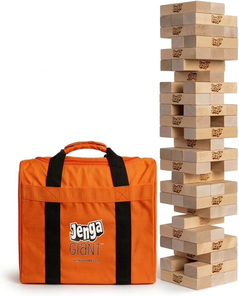 Jenga Gigante - Bloques de madera dura - Se apilan hasta más de 4 p...