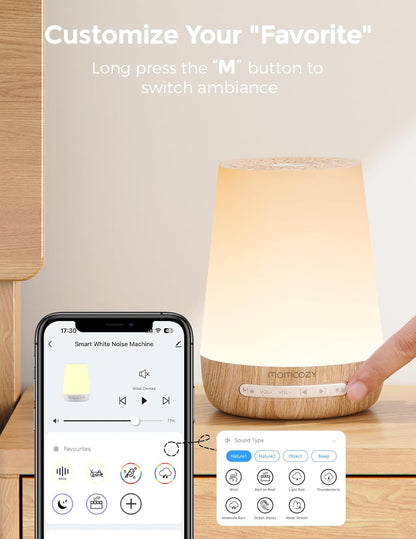 Máquina de sonidos para bebé, Momcozy - Máquina de ruido blanco con...