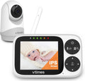 VTimes Monitor de bebé con cámara y audio, pantalla IPS de 3.2 pulg...