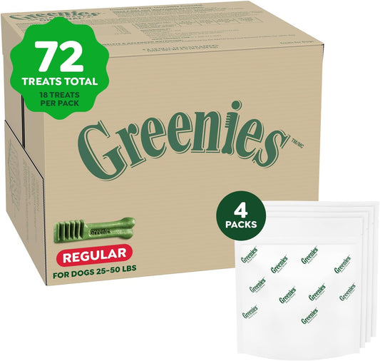 Greenies Dog Dental Chews Aperitivos para perros \u2013 Tamaño regu...