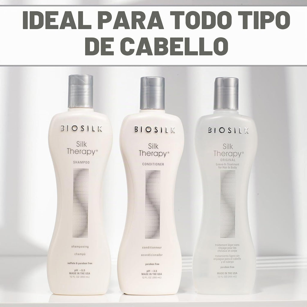 BioSilk Kit de Champú, Acondicionador y Suero de Terapia de Seda de...