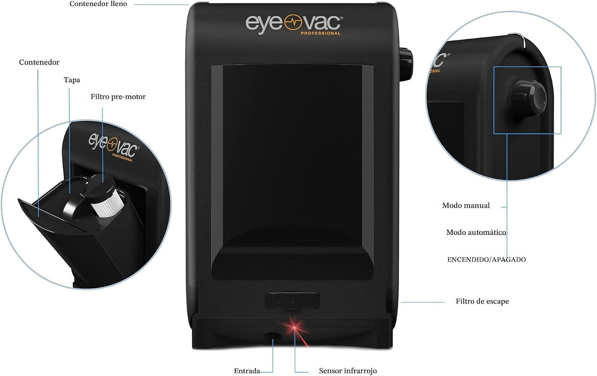 EyeVac Pro Aspiradora sin contacto con recogedor automático - Ultra...
