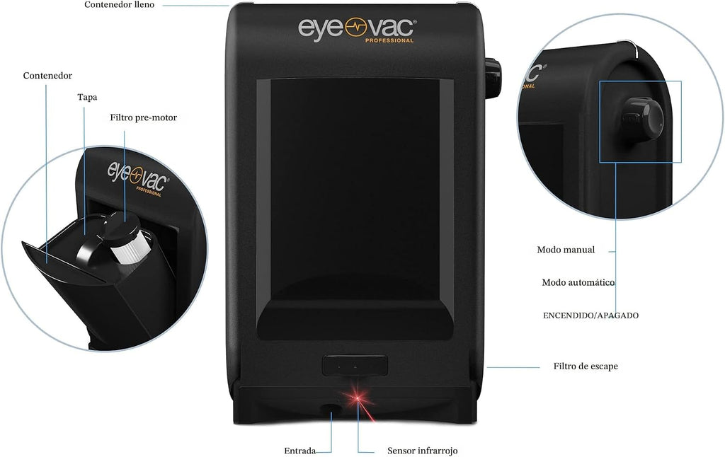 EyeVac Pro &amp; Squeegee - Paquete de escoba automática al vacío s...