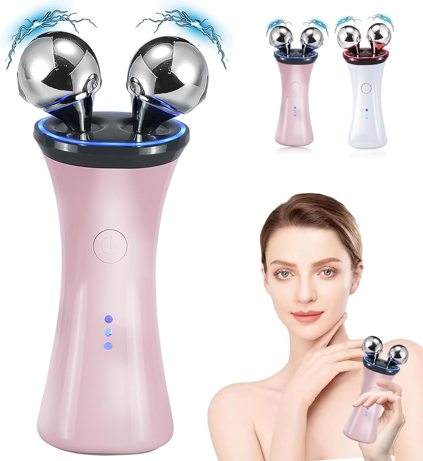 Dispositivo facial de microcorriente, masajeador facial eléctrico,...