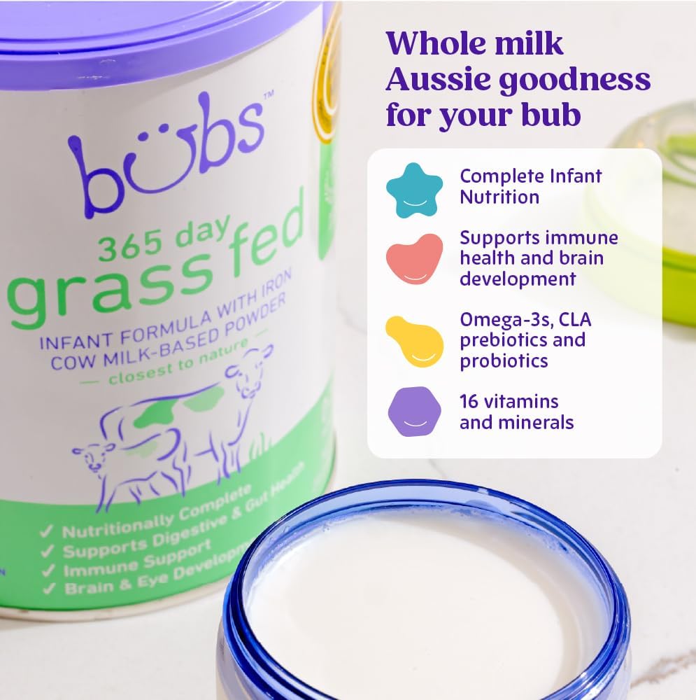 Bubs Fórmula Infantil de 365 Días de Ganado Alimentado con Pasto co...