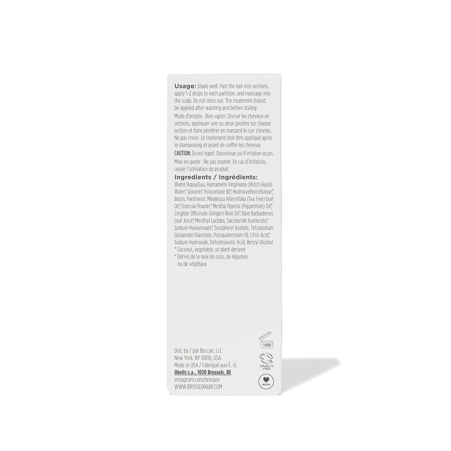 Briogeo Scalp Revival - Tratamiento para el cuero cabelludo con carbón y árbol de té, suero sin enjuague para cuero cabelludo seco, escamoso o con picazón, hidratante y equilibrante, vegano y libre de crueldad, 1 onza