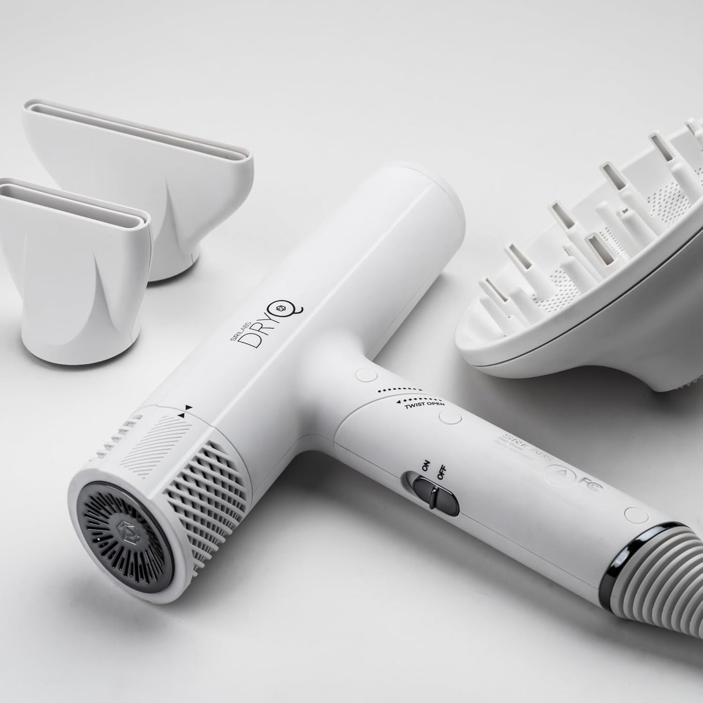 SRILabs DryQ - Secador de pelo 'Smart', edición blanca, súp...