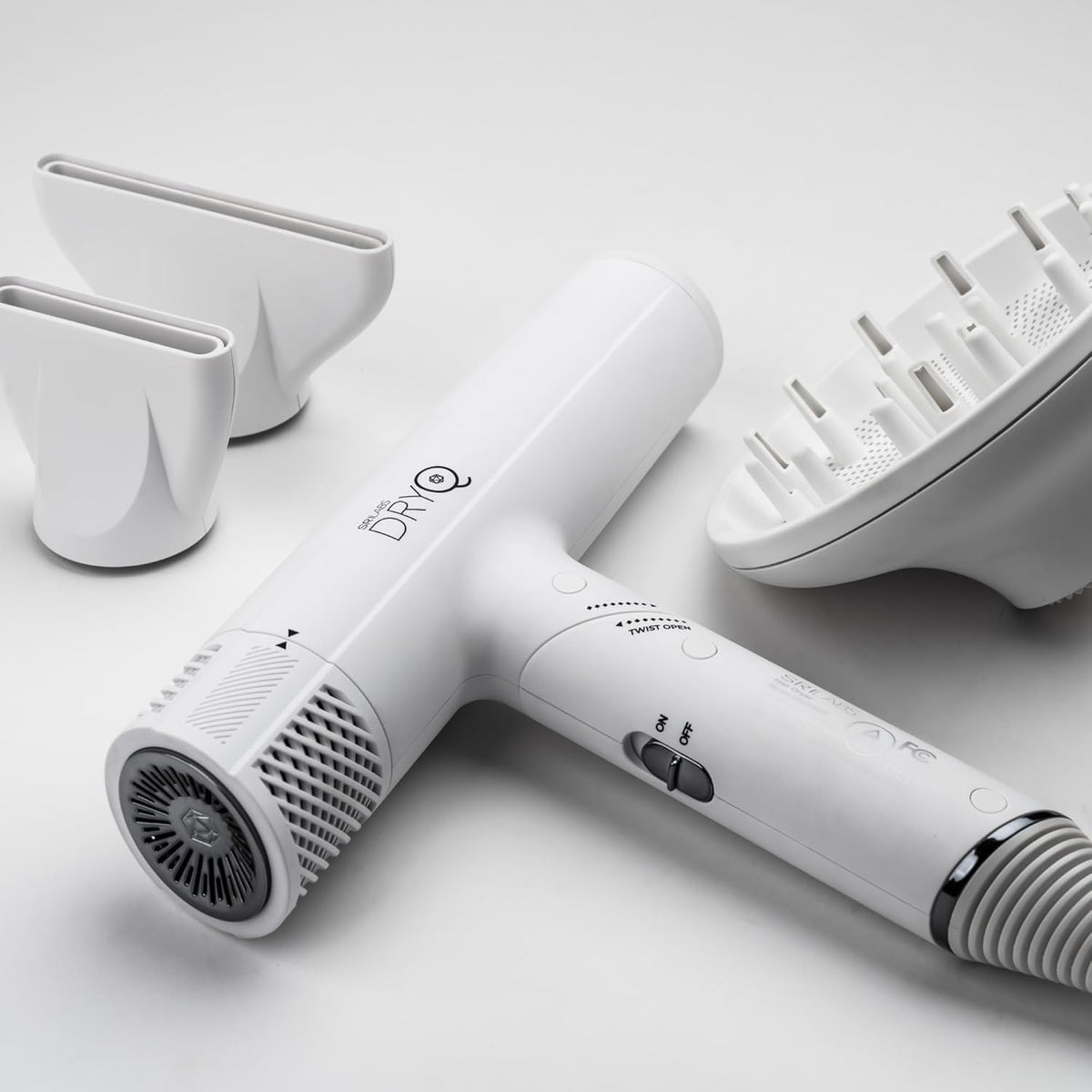 SRILabs DryQ - Secador de pelo 'Smart', edición blanca, súp...