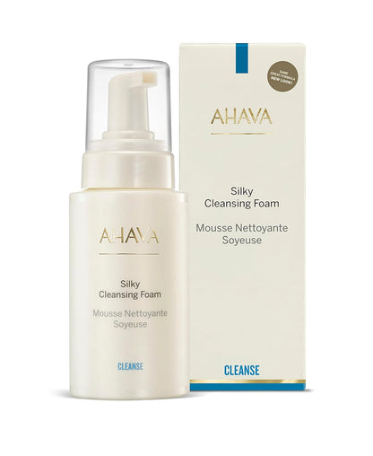 AHAVA Espuma limpiadora sedosa: espuma aireada para una limpieza facial suave, elimina eficazmente el maquillaje ligero y la suciedad, aprieta los poros y reequilibra el pH, con caléndula, aceite de