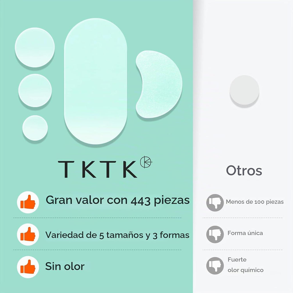 TKTK 443 parches de espinillas para cara, parche hidrocoloide para...