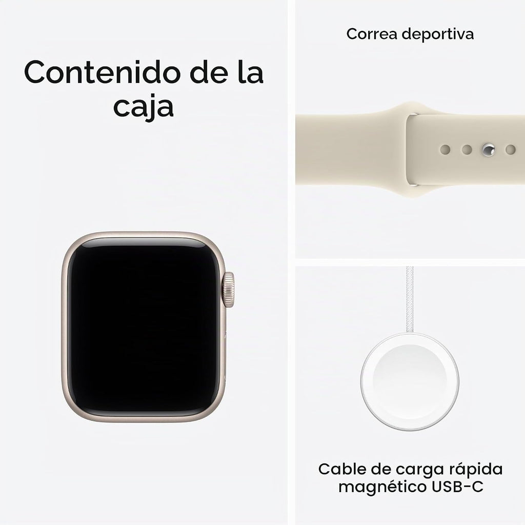 Apple Reloj inteligente SE 3 GPS 1.575 in | Caja de aluminio Starli...
