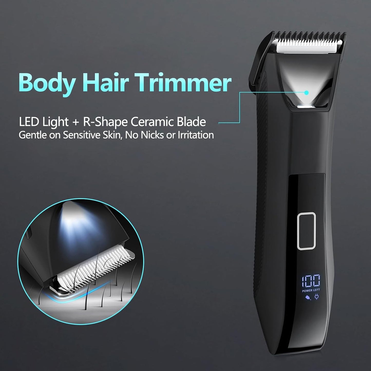 Manscape - Kit de recortadora de barba y cuerpo, IPX7 impermeable 4...
