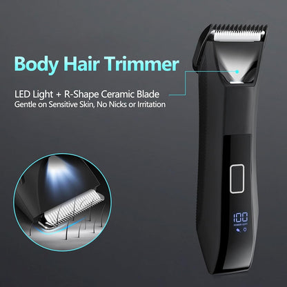 Manscape - Kit de recortadora de barba y cuerpo, IPX7 impermeable 4...