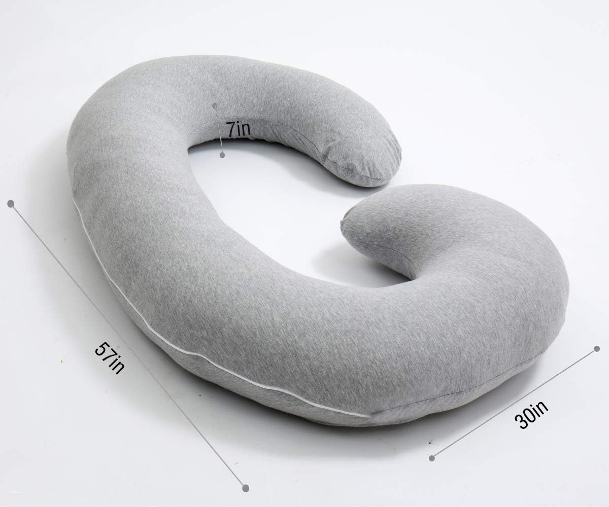 1 MIDDLE ONE Almohada de embarazo, almohada de cuerpo completo en f...