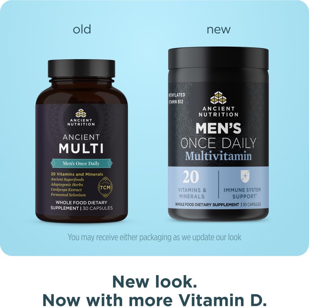 Ancient Nutrition Multivitamínico para hombres, Ancient Multi Suple...