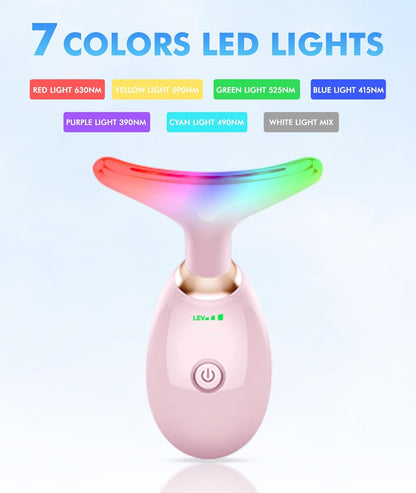 SDKWDH Terapia de Luz Roja para Cara y Cuello, Herramienta de Masaj...