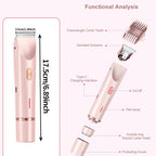 Afeitadora eléctrica impermeable 2 en 1 para mujer, color rosa 2 |...