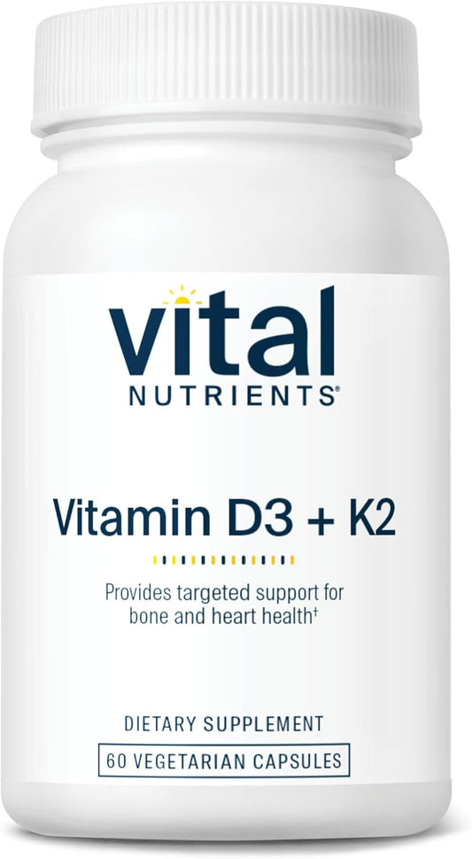 Vital Nutrients Vitamina D3 + K2 | 2000 UI | Suplemento de vitamina...