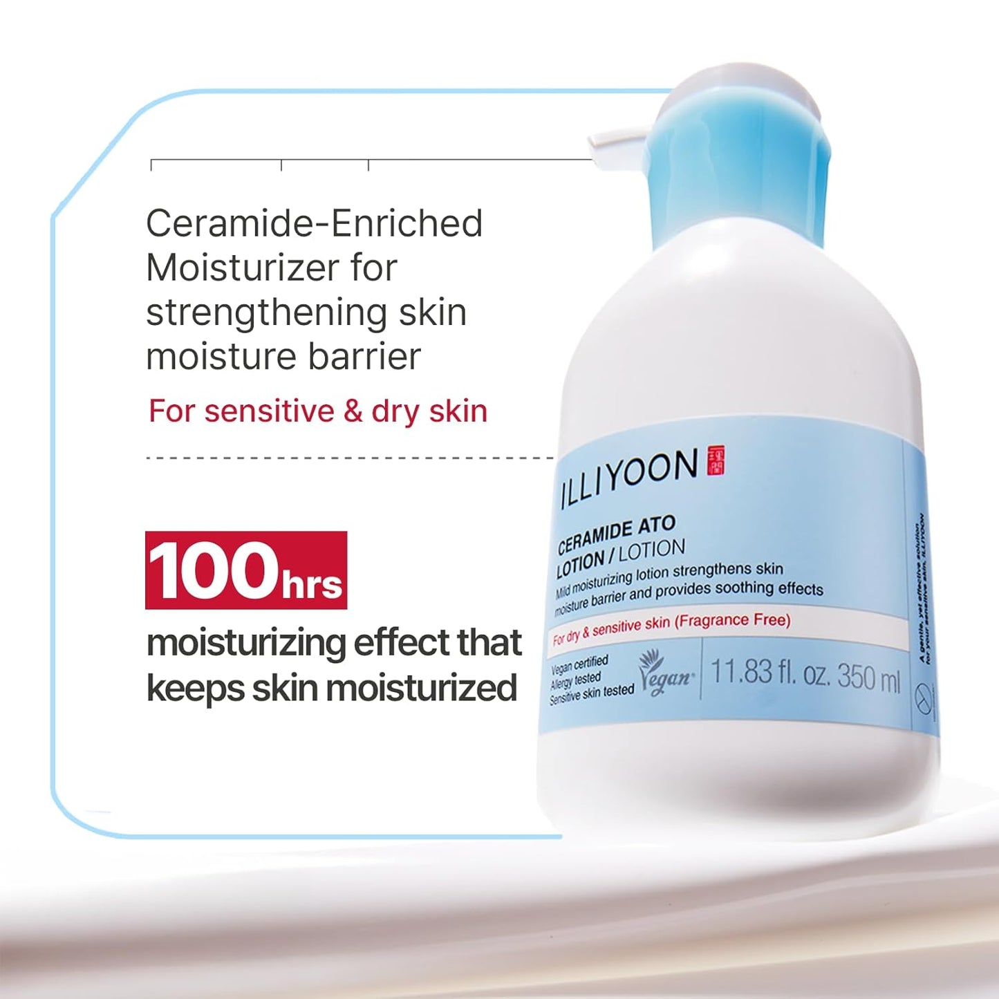 Illiyoon Ceramide Ato Lotion | Hidratante ligero para piel seca y s...