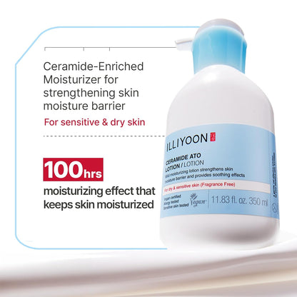 Illiyoon Ceramide Ato Lotion | Hidratante ligero para piel seca y s...