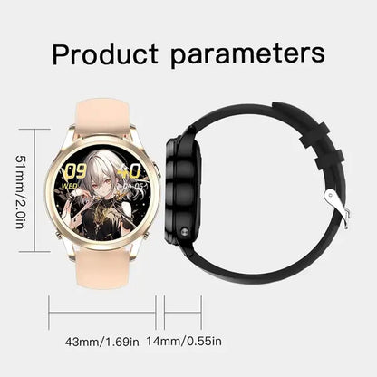 HYDZXINGW Reloj inteligente para mujer con auriculares, 2 en 1 TWS...