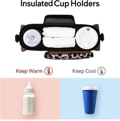 Momcozy: organizador universal de cochecito con soporte para tazas...