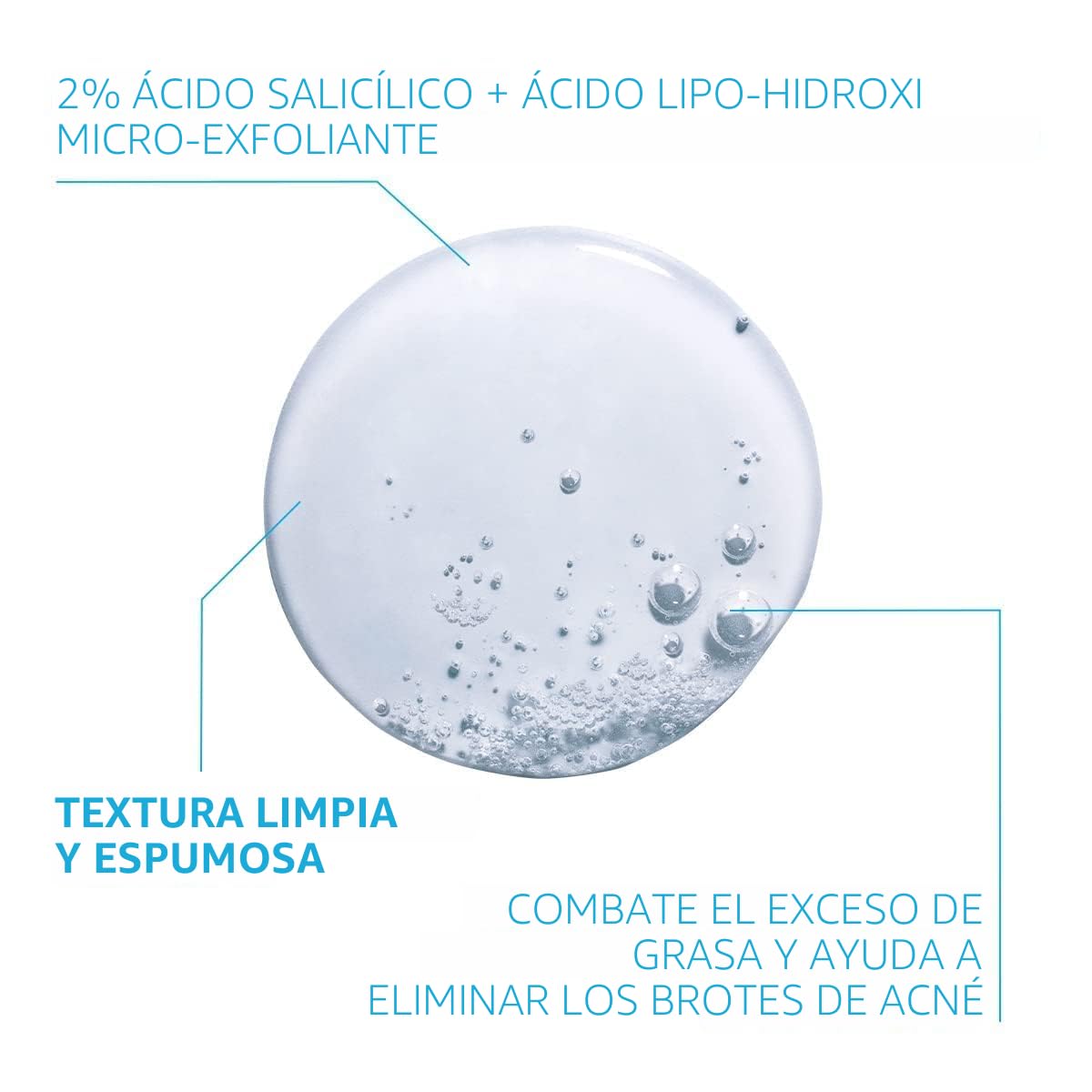 La Roche-Posay Effaclar Medicated Acne Face Wash con 2% de ácido sa...