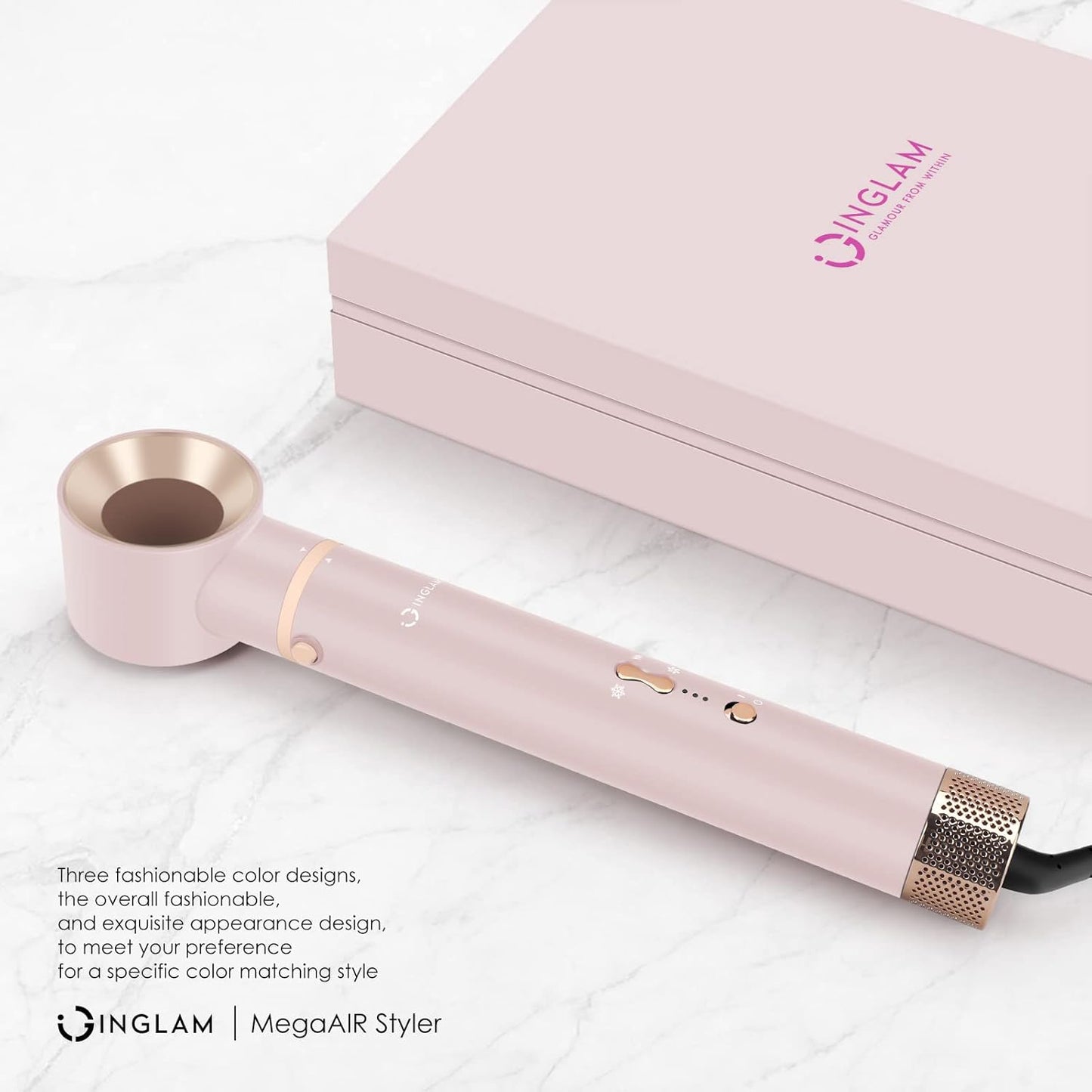 IG INGLAM MegaAIR Styler, cepillo secador de pelo profesional 5 en...