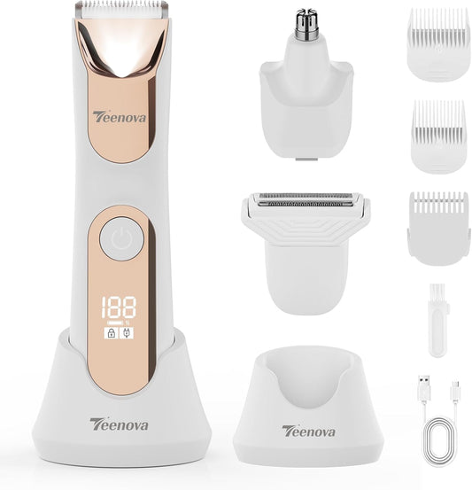 TEENOVA Manscape - Recortadora de vello corporal para hombres, reco...