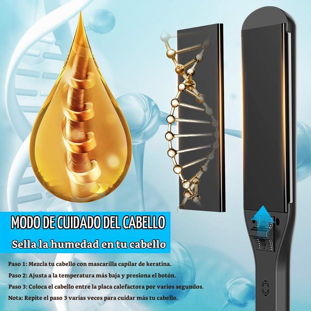 Bcway Plancha de pelo profesional, plancha plana de titanio flotant...