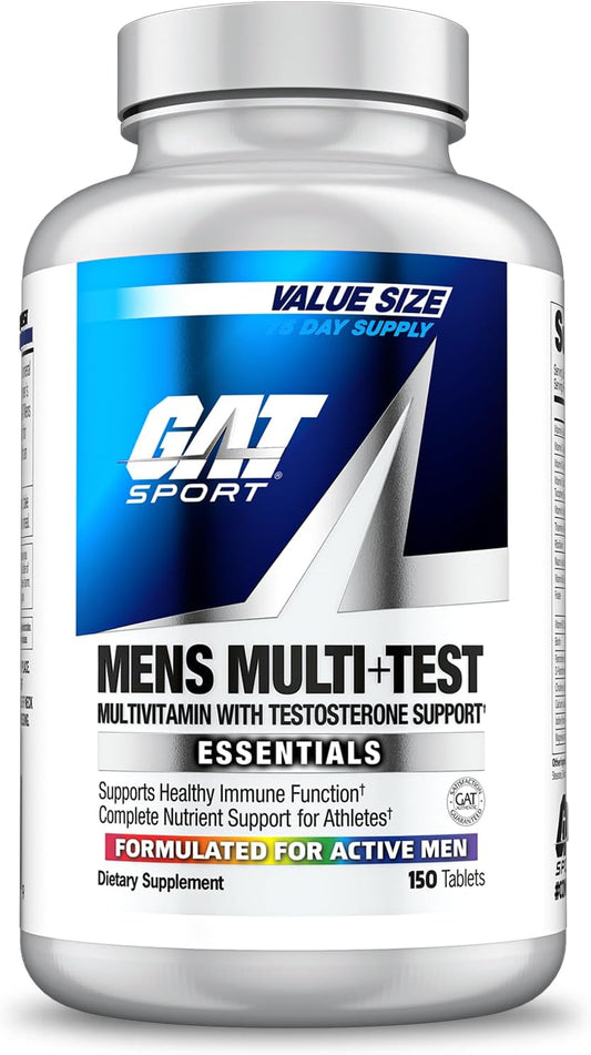 GAT SPORT Tabletas multivitamínicas premium para hombres Multi + Te...