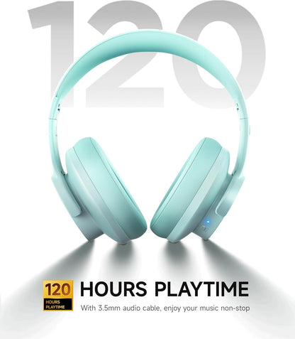 Picun Auriculares Bluetooth B8 sobre la oreja, tiempo de reproducci...