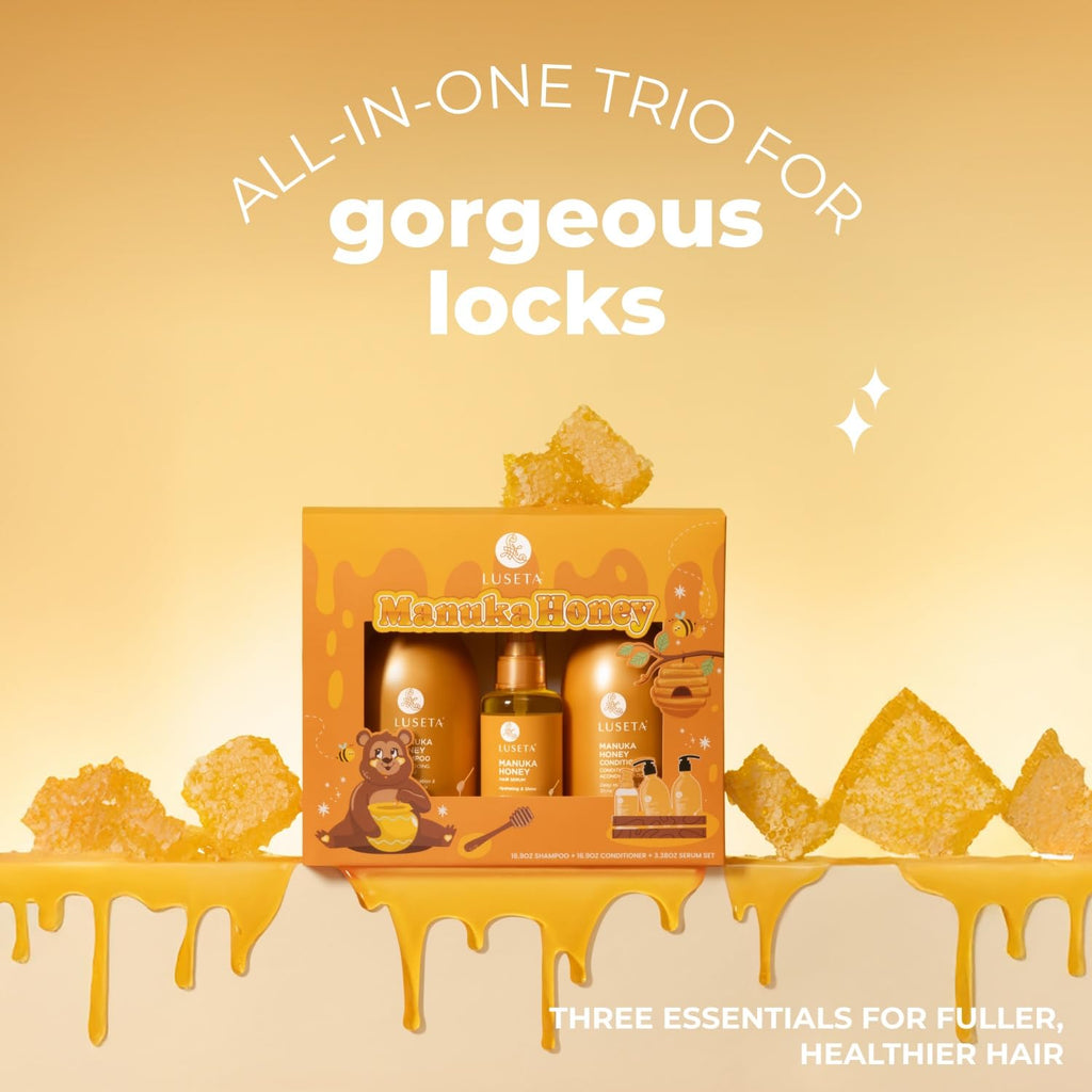 Luseta Manuka Honey Trio Conjunto de Cuidado Capilar Champú y Acond...