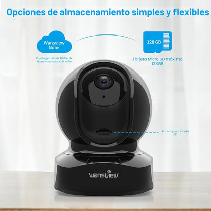 Wansview Cámara de seguridad inalámbrica 1080P HD Wansview, WiFi Ho...