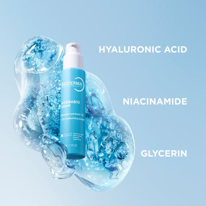 Bioderma - Suero de hidratación - Hydrabio - Potenciador de hidratación - Sensación hidratante - Suero hidratante facial para pieles sensibles deshidratadas