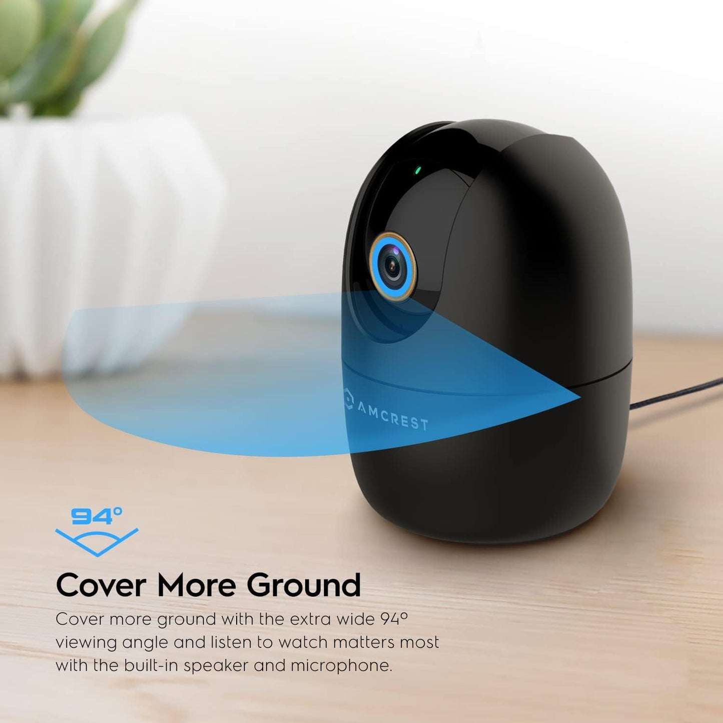 Amcrest Cámara WiFi de 4MP para interiores, cámara para perros, mon...