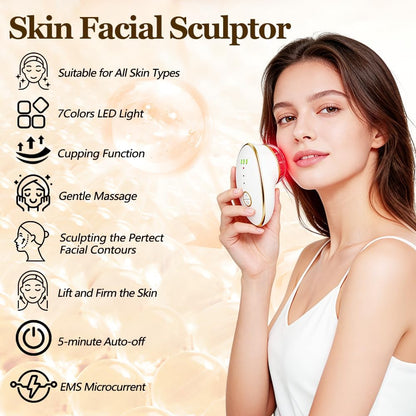 Juego de ventosas faciales para cara, dispositivo facial de microco...