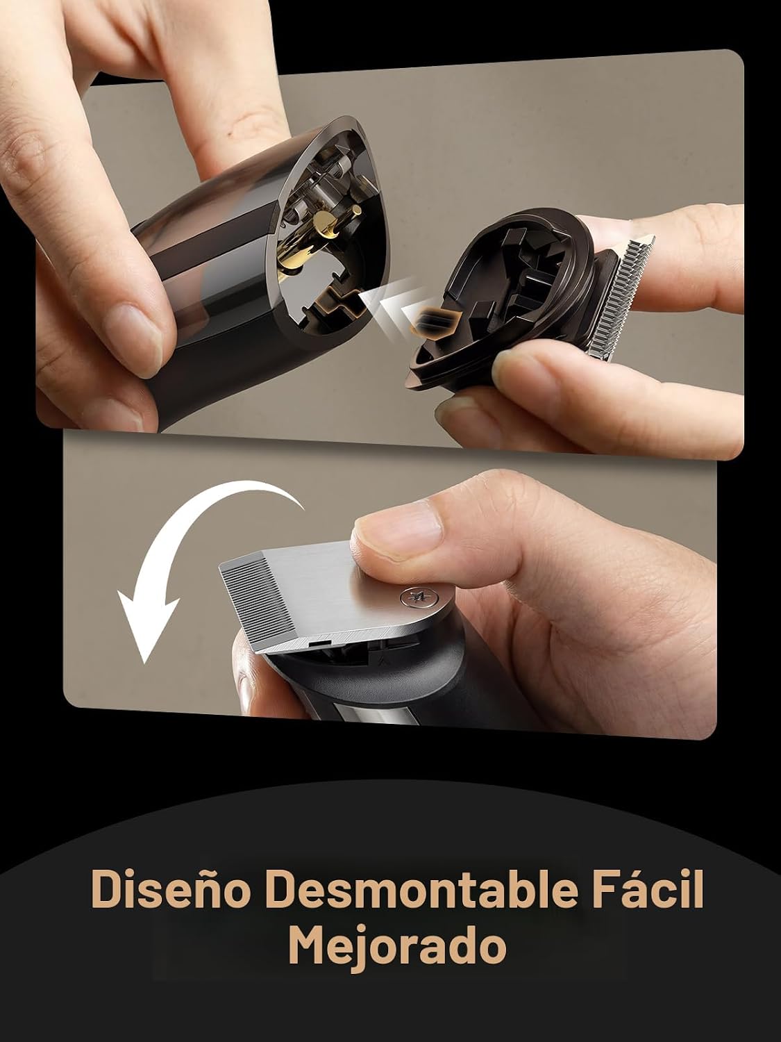 SHPAVVER Cortadora de barba para hombres: cortapelos profesional de...