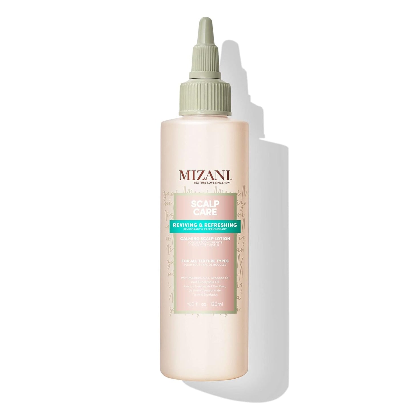 Mizani Scalp Care Loción calmante para el cuero cabelludo | Tratamiento de la caspa | Nutre y calma el cuero cabelludo | Para cabello rizado | 4 onzas líquidas
