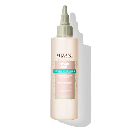 Mizani Scalp Care Loción calmante para el cuero cabelludo | Tratamiento de la caspa | Nutre y calma el cuero cabelludo | Para cabello rizado | 4 onzas líquidas