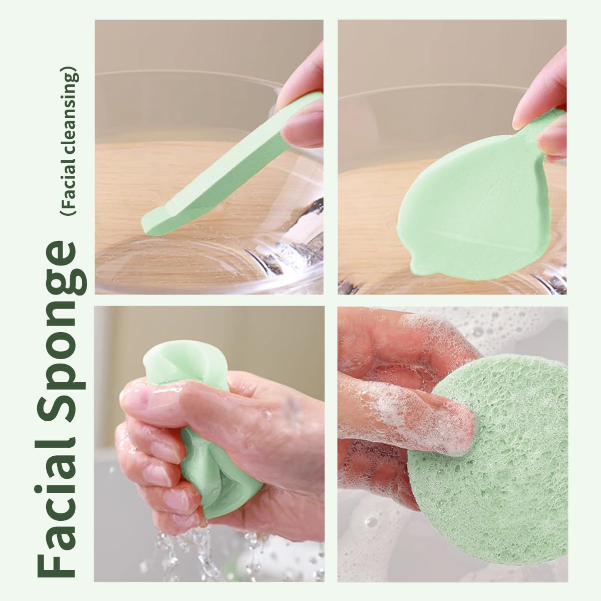 LeMeeOly Herramientas Gua Sha Faciales de Acero Inoxidable y Esponj...