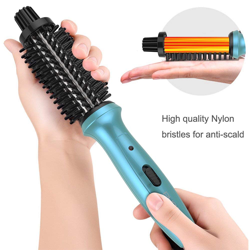 Mini rizador PHOEBE de 3/4 pulgadas de doble voltaje de cerámica turmalina iónico con bolsa de viaje para Europa, profesional, viaje para cabello corto
