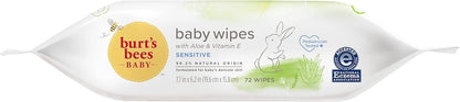 Burt's Bees Baby toallitas sin cloro, 72 unidades. El embalaje puede variar.