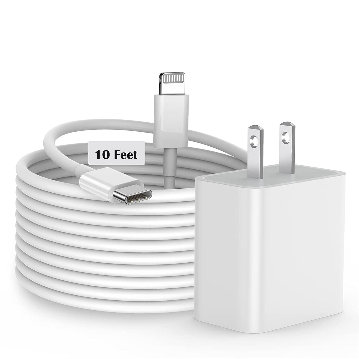 Cargador rápido para iPhone, [certificado MFi] Bloque de carga rápi...